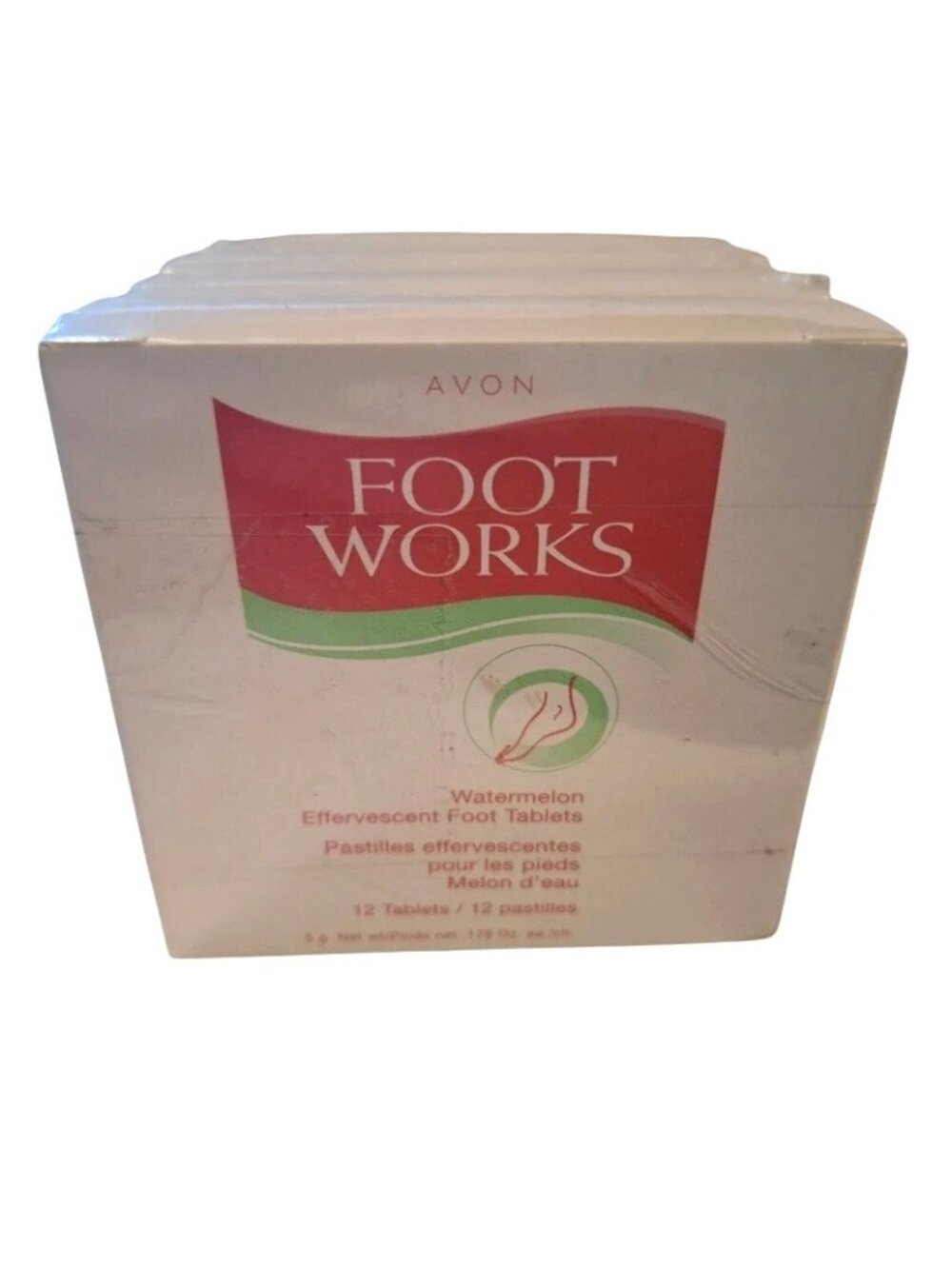 Avon Foot Works Watermelon Effervescent Foot Tablets 12 Count Per x 4 Boxes